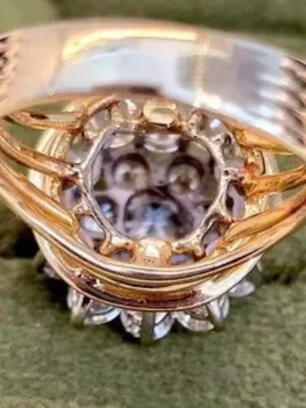🔥Rare Vintage Brilliant Cocktail Diamond 14k 19 Stones about 2.7 ct. (7)